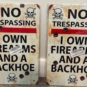 No Trespassing Metal Sign
